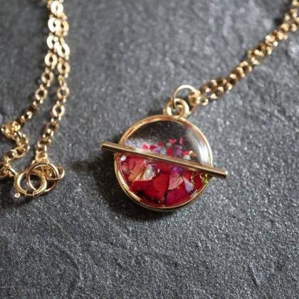 Real Rose - Opal Necklace / Handmad..