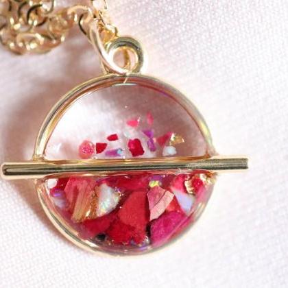 Real Rose - Opal Necklace / Handmad..