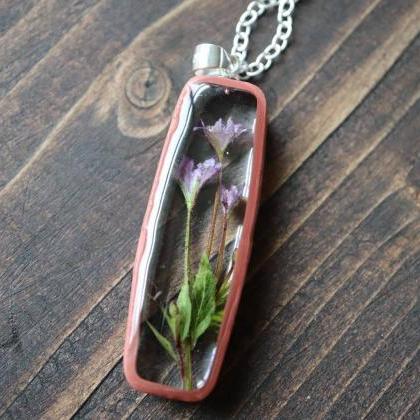 Wildflower Necklace / Real Flower Jewelry / Dainty..