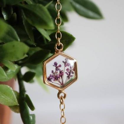 Purple Queen Anne's Lace Bracelet /..