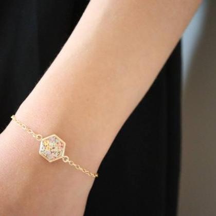 Queen Anne's Lace Bracelet / 14k Gold..