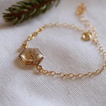 Wild Reed Bracelet / Earthy Jewelry / Gold Filled..