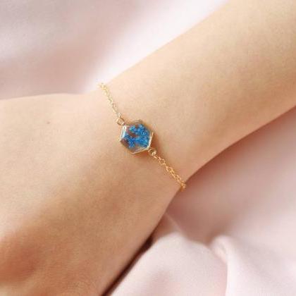 Blue Queen Anne's Lace Bracelet /..