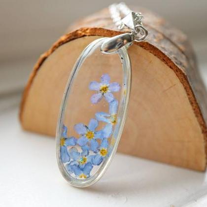 Forget Me Not Necklace / Real Flowe..