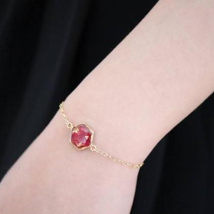 Real Rose Bracelet / Preserved Flower Jewelry /..