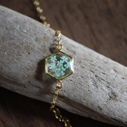Mint Queen Anne's Lace Bracelet /..