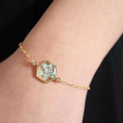 Mint Queen Anne's Lace Bracelet /..