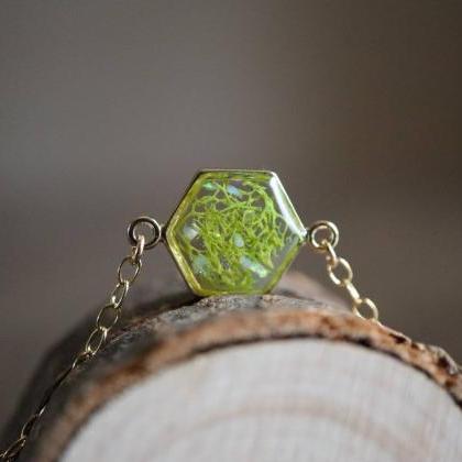 Real Moss Bracelet / Earthy Jewelry..