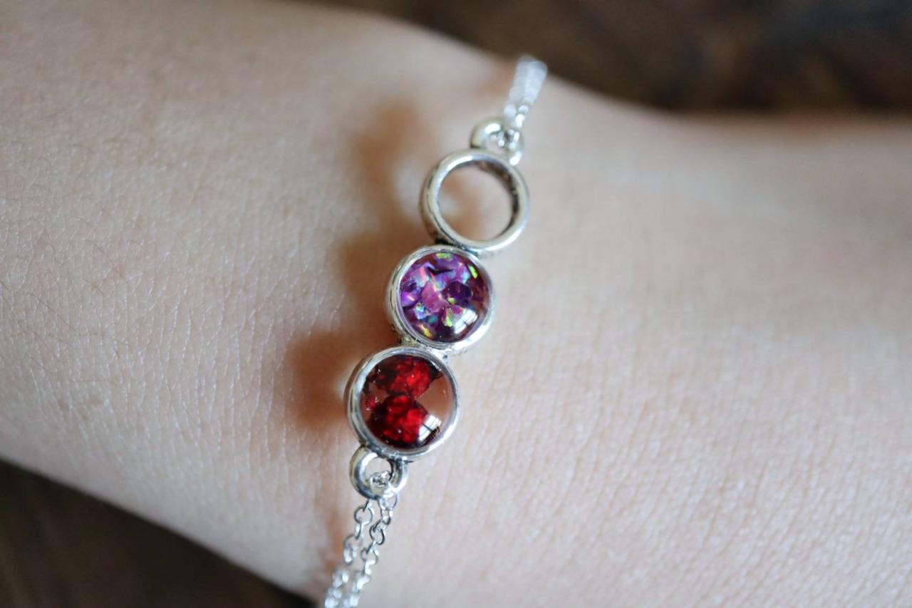 Wild Berry Bracelet / 925 Sterling Silver Chain / Opal Bracelet / Nature Jewelry